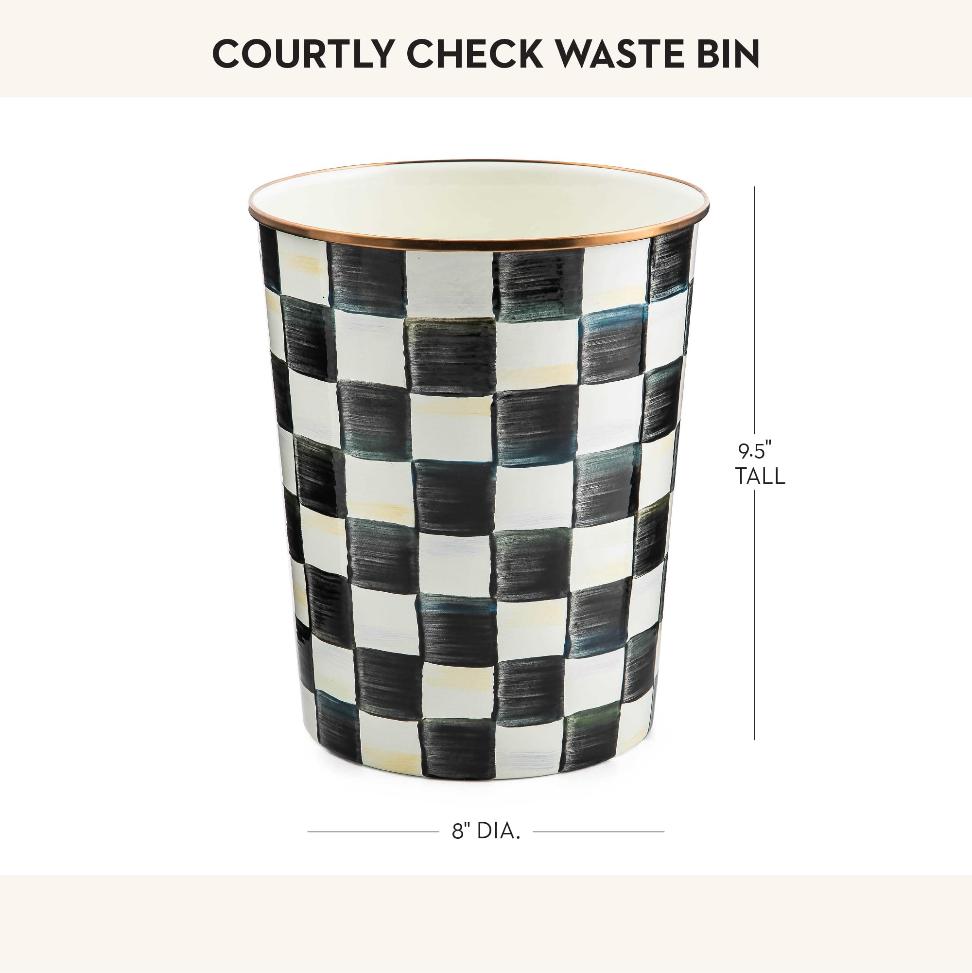 Amazon.com: MACKENZIE-CHILDS Waste Bin, Decorative Bedroom Trash